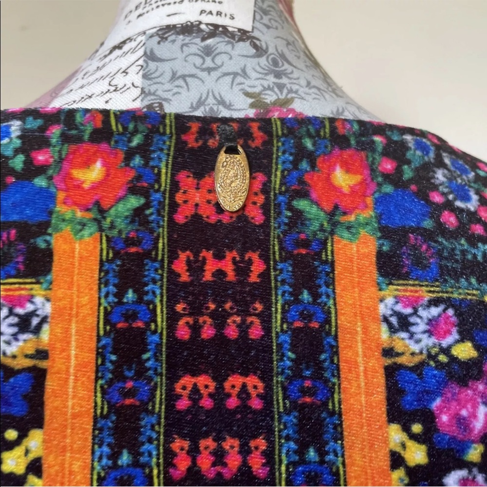 RUBY YAYA Velvet embroidered jacket Size Medium M Romero floral beaded print - Picture 6 of 12